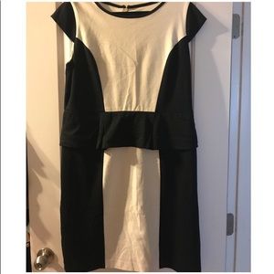 Black and White Peplum dress